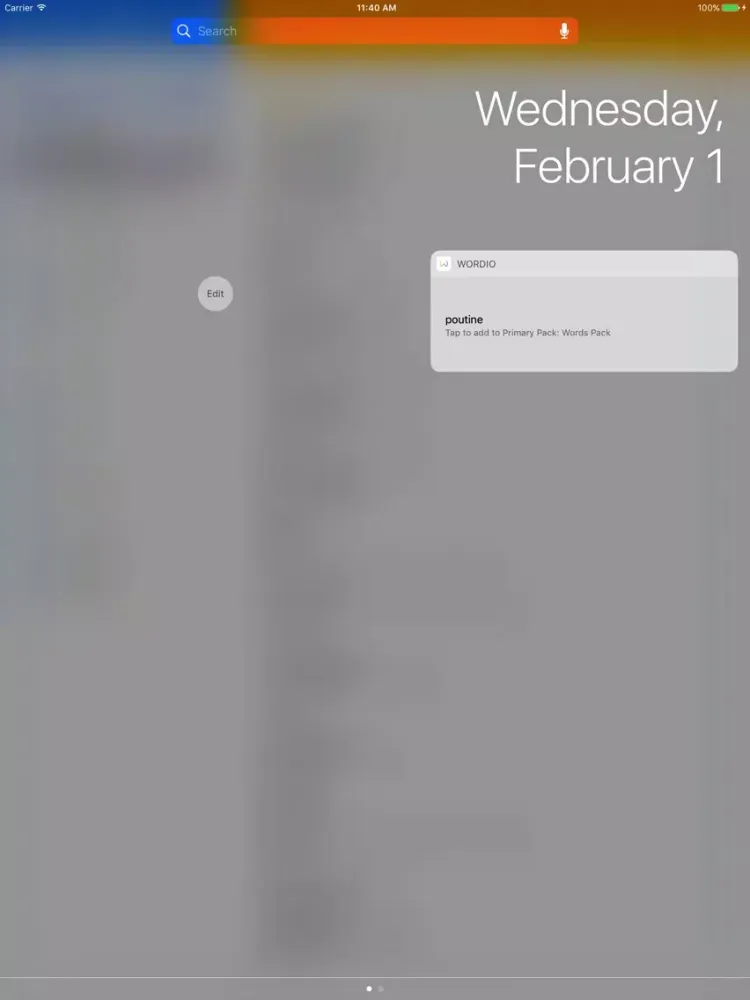 Capturas de tela do Wordio iPad 