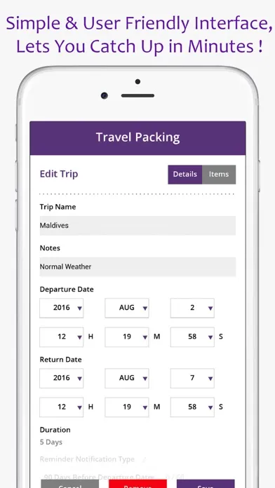 Travel Packing & To Do List 스크린샷