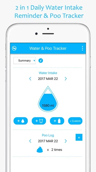 Water Reminder & Poo Tracker سکرین شاٹس