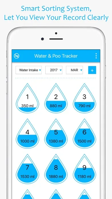 Water Reminder & Poo Tracker سکرین شاٹس