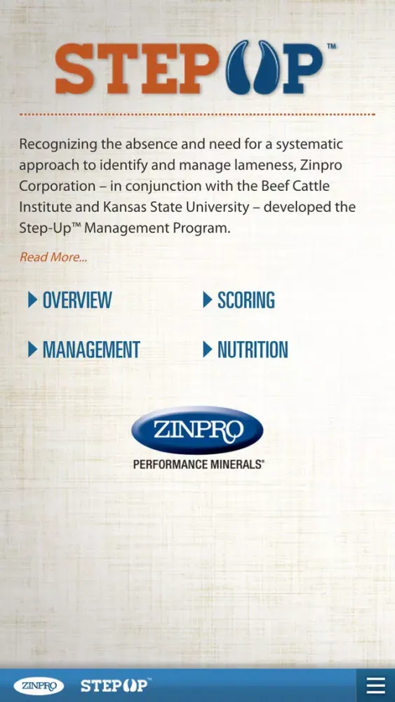 Zinpro Step-Up 스크린샷