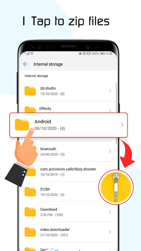 Screenshot di Zip File Reader: Rar Extractor, Zip & Unzip