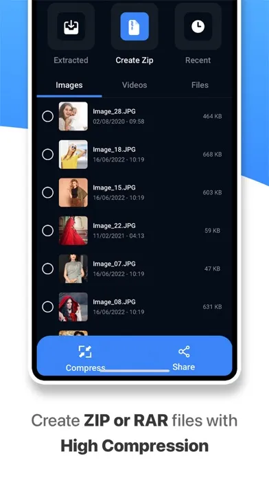 Tangkapan layar Zip Rar Extractor - Zip,Unzip