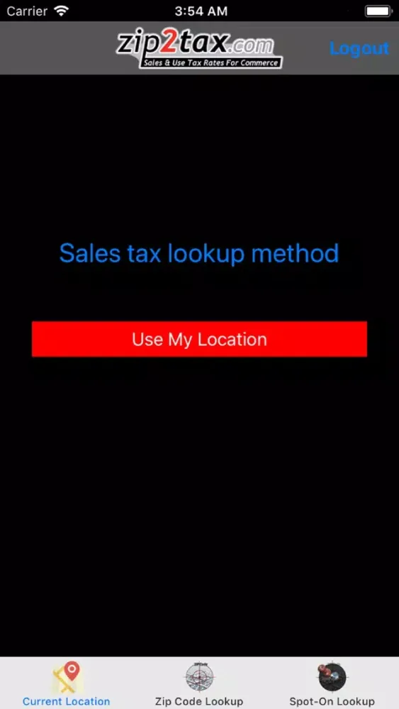 ภาพหน้าจอของ Zip2Tax Sales Tax Calculator