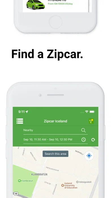 Zrzuty ekranu Zipcar Iceland