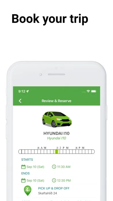 Zrzuty ekranu Zipcar Iceland