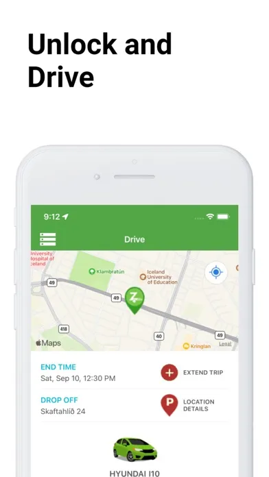 Zrzuty ekranu Zipcar Iceland