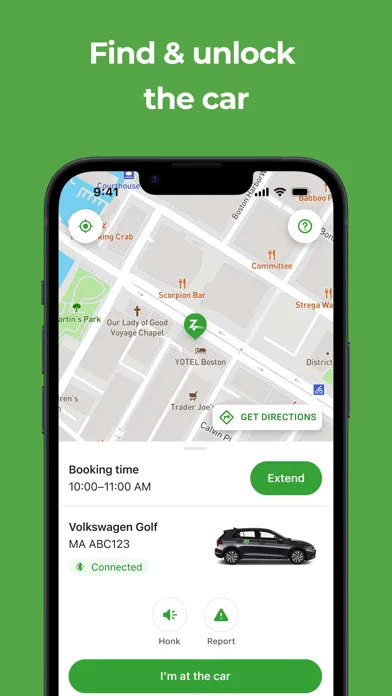 Capturas de tela do Zipcar: cars on-demand