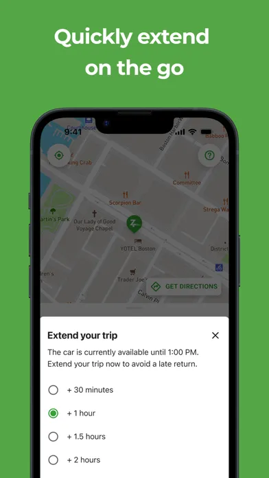 Capturas de tela do Zipcar: cars on-demand