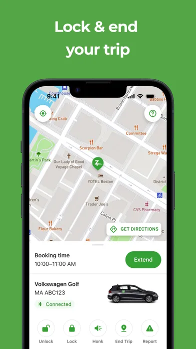 Capturas de tela do Zipcar: cars on-demand