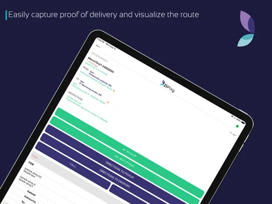 Zrzuty ekranu ZiPixy – Delivery by ShiftPixy iPad 