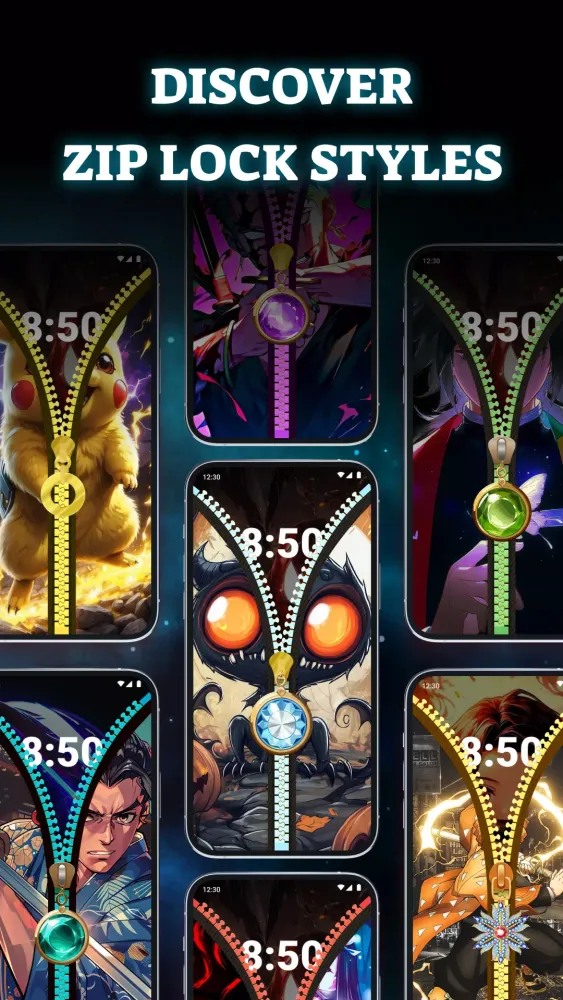 Screenshot di Secure Zipper Lock Screen