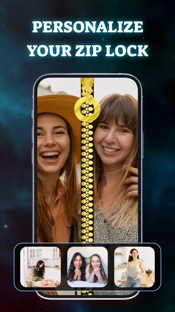 Screenshot di Secure Zipper Lock Screen