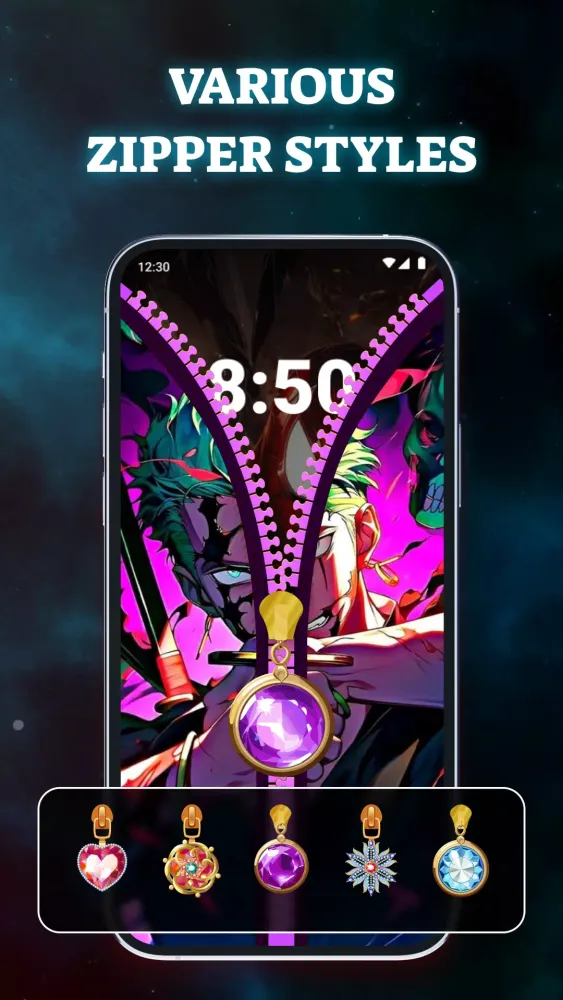 Screenshot di Secure Zipper Lock Screen
