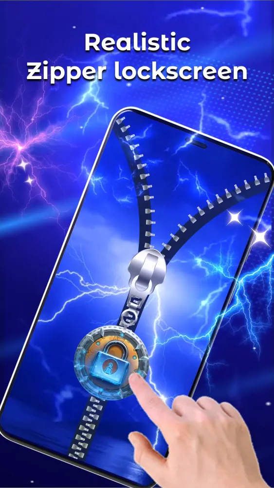 Captures d'écran de Zipper Lockscreen Wallpaper 4K