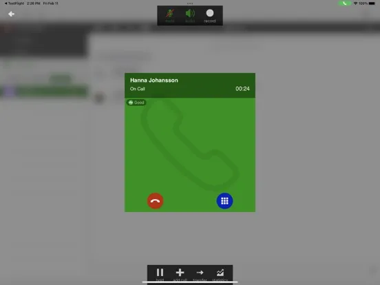 Tangkapan skrin Ziply Business Communicator iPad 