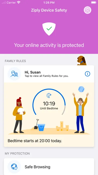Zrzuty ekranu Ziply Device Safety