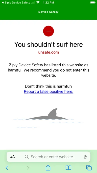 Zrzuty ekranu Ziply Device Safety