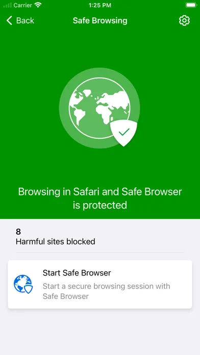 Zrzuty ekranu Ziply Device Safety