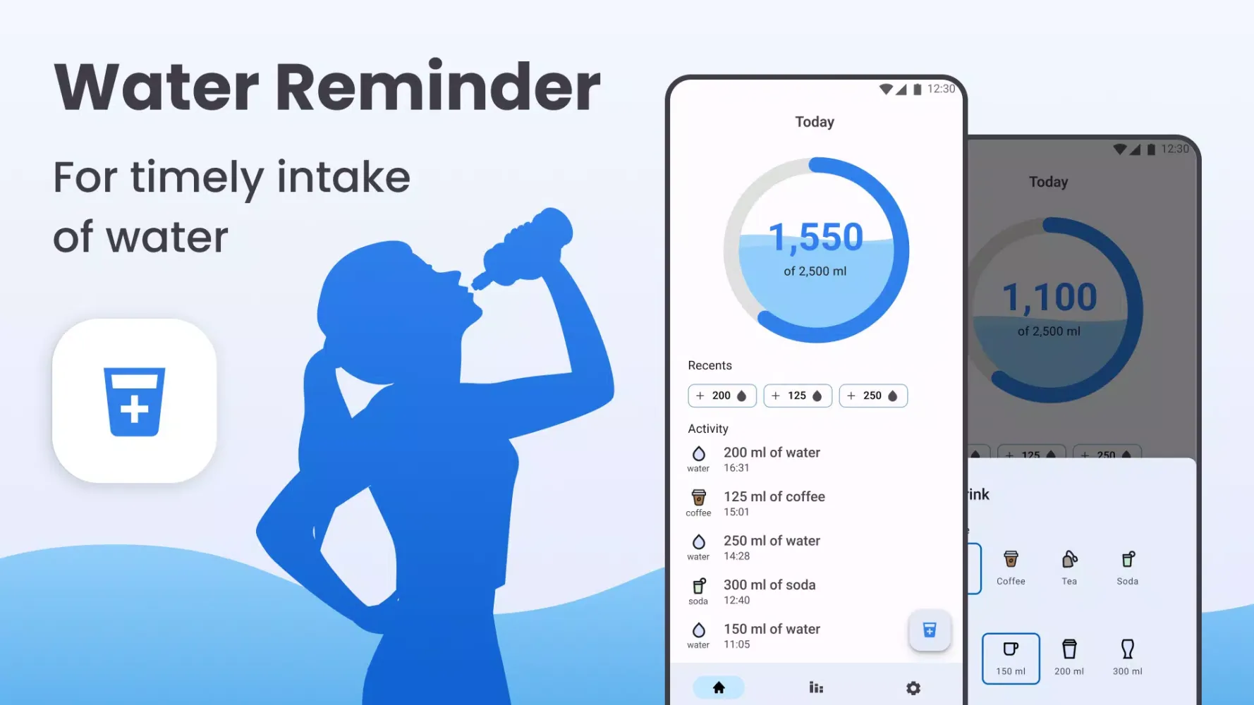 Captures d'écran de Water Tracker - Drink Reminder