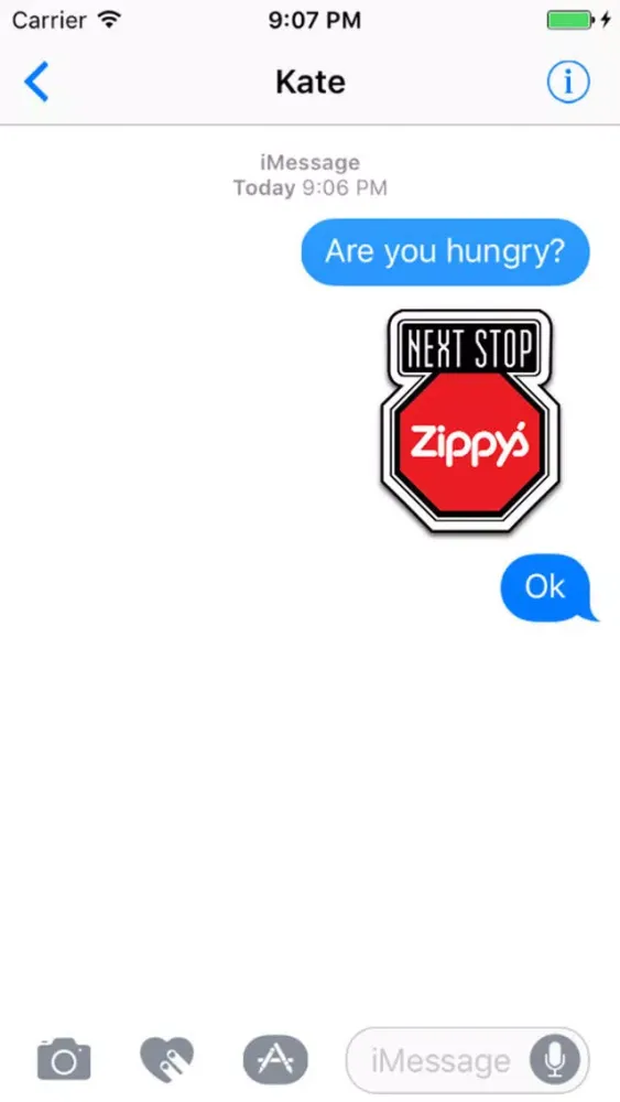 Zrzuty ekranu Zippy's Restaurants Stickers