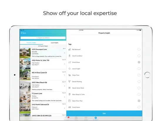 Tangkapan layar Zap - Real estate CRM iPad 