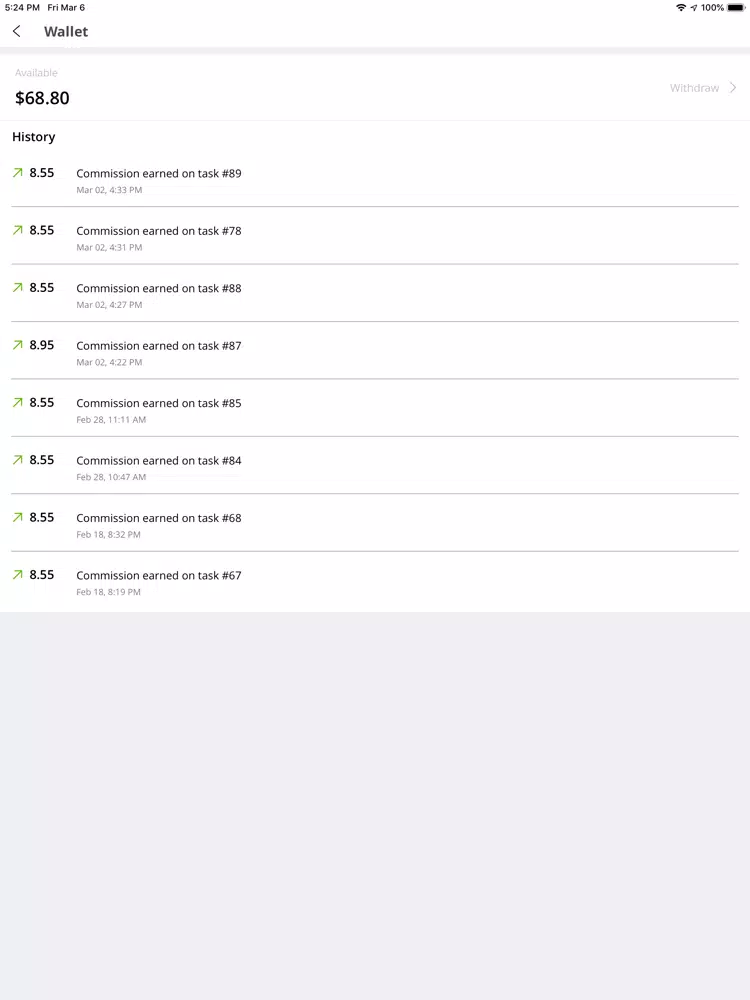 ZipSendr Sprinter iPad  스크린샷