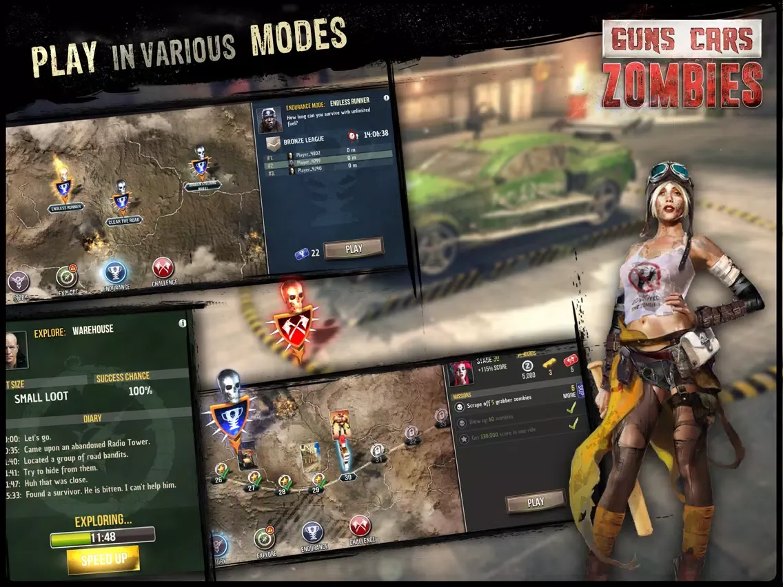 Guns, Cars and Zombies! iPad  स्क्रीनशॉट