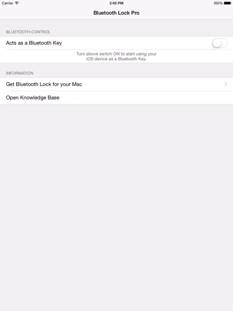 Bluetooth Lock Pro iPad  स्क्रीनशॉट
