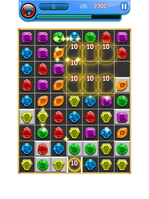 Magic Gems - Match 3 Puzzles iPad  스크린샷
