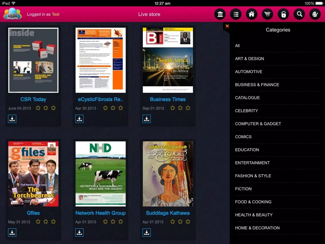 Скриншоты Readers Hub iPad 