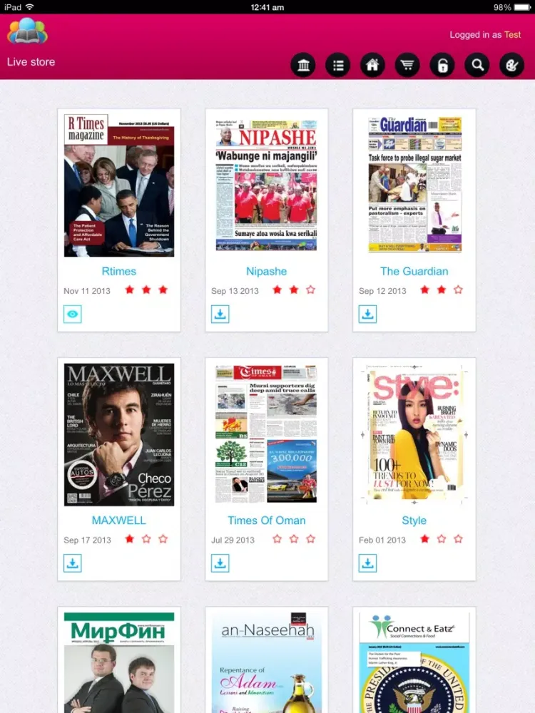 Скриншоты Readers Hub iPad 