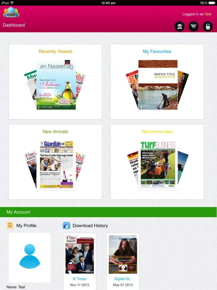 Скриншоты Readers Hub iPad 