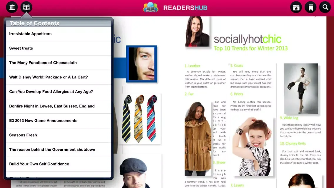Скриншоты Readers Hub