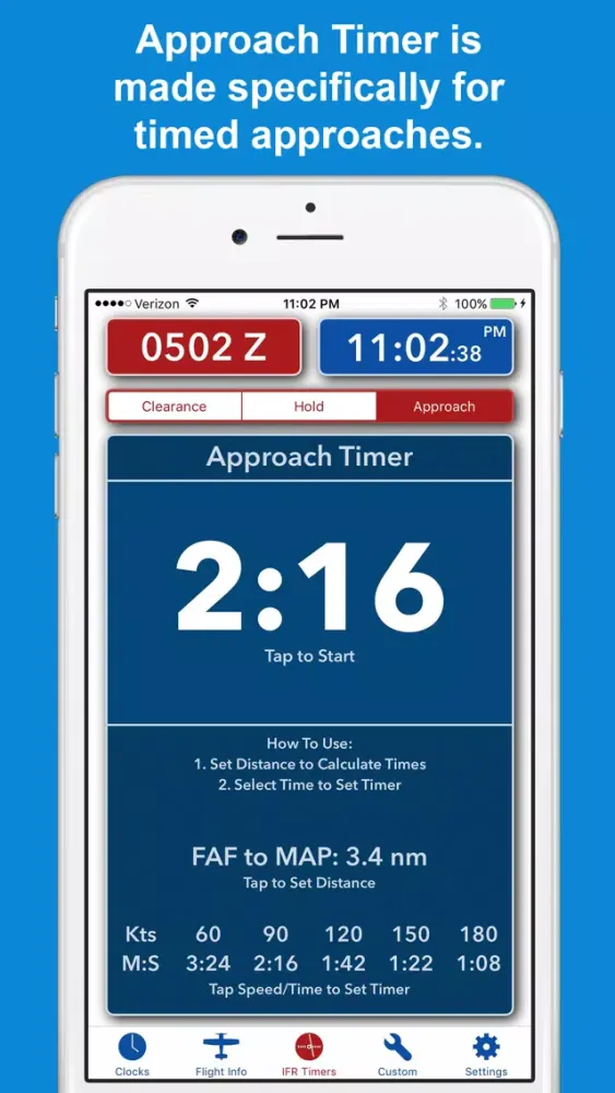 Tangkapan skrin ZivTimer - Flight Timer with Zulu and World Time