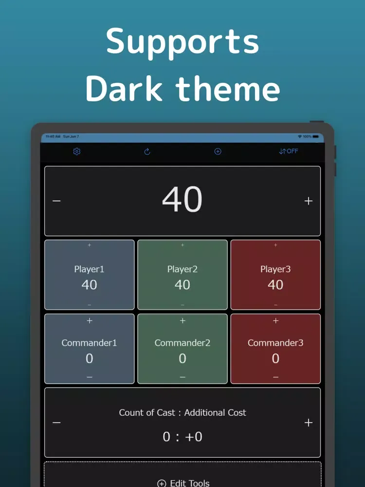 ภาพหน้าจอของ EDH Life Counter-for commander iPad 