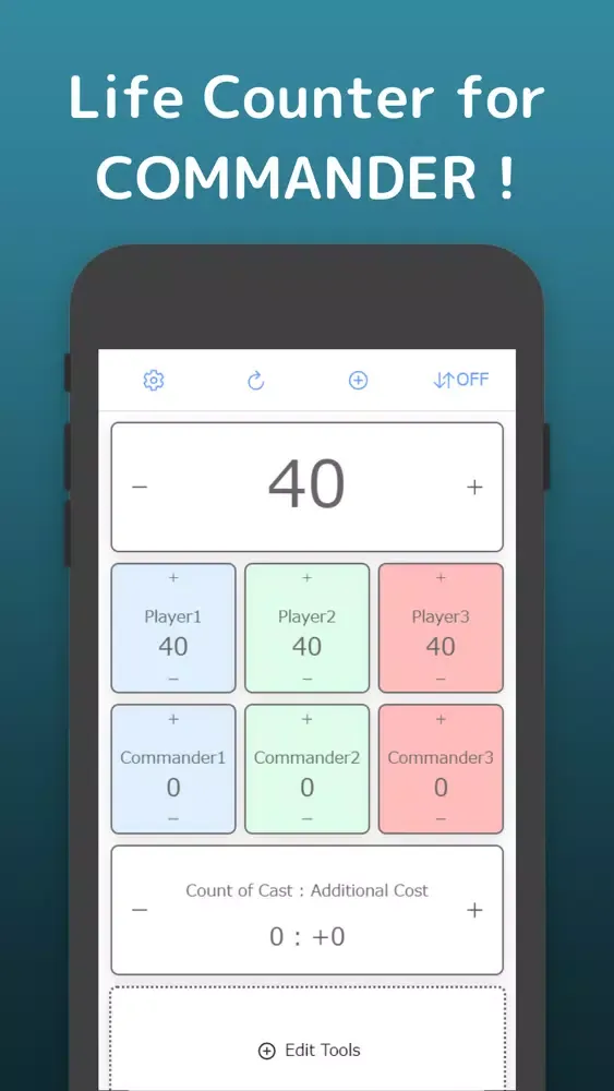 ภาพหน้าจอของ EDH Life Counter-for commander