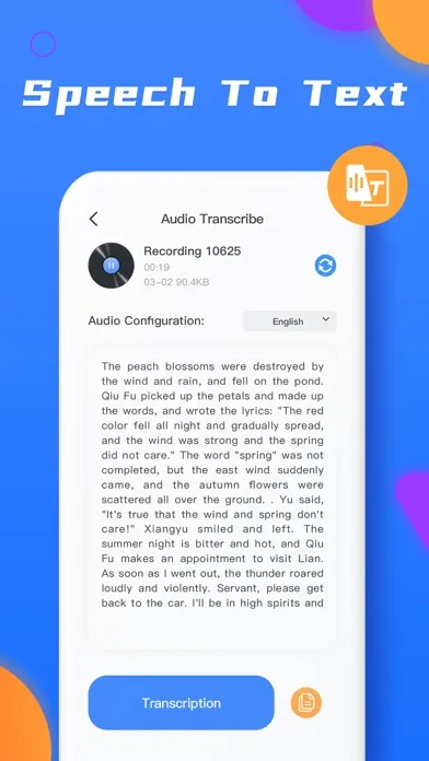 Transcribe Voice To Text ⊙ Ekran Görüntüleri