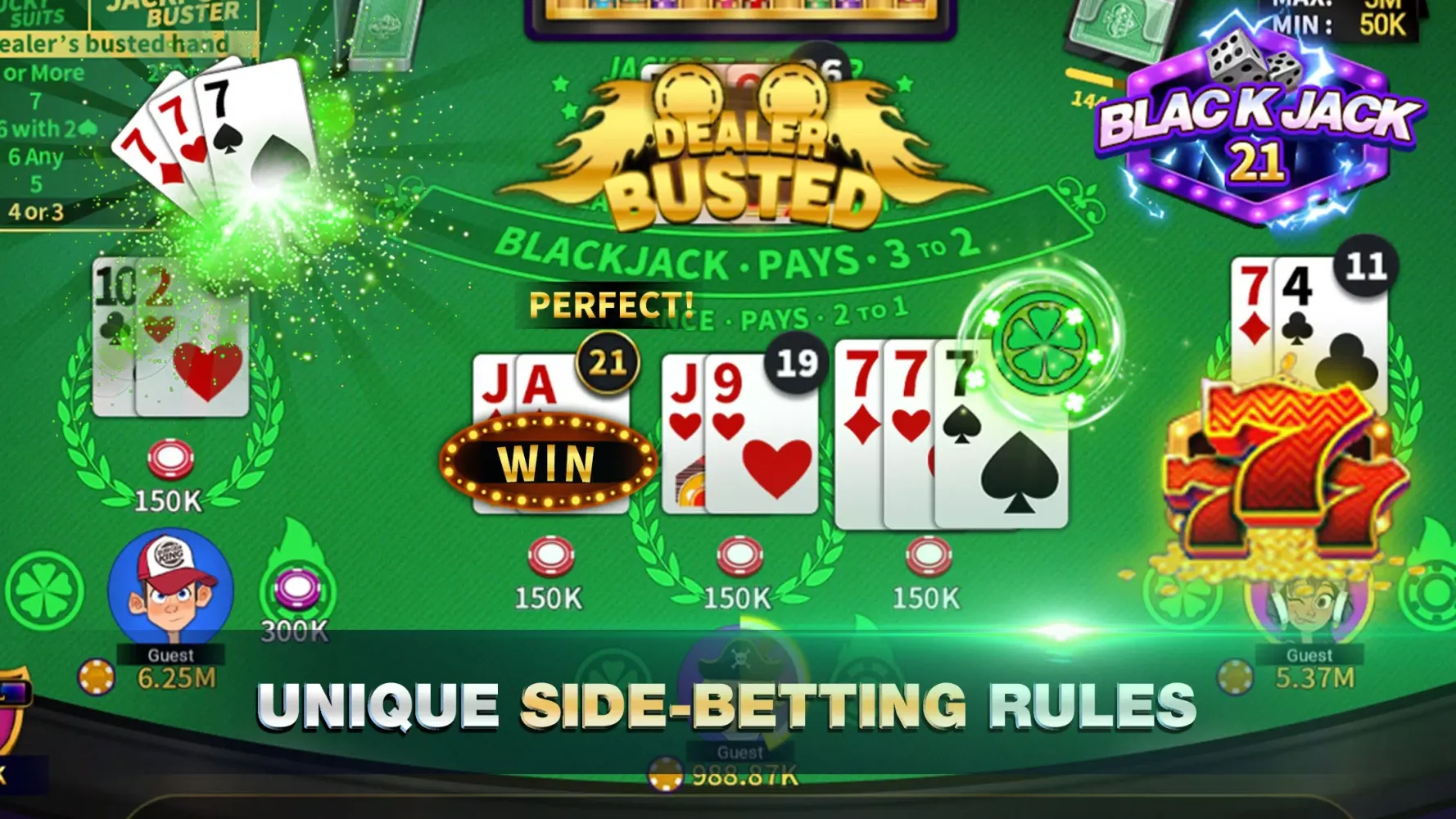 Blackjack 21 Online & Offline Screenshots