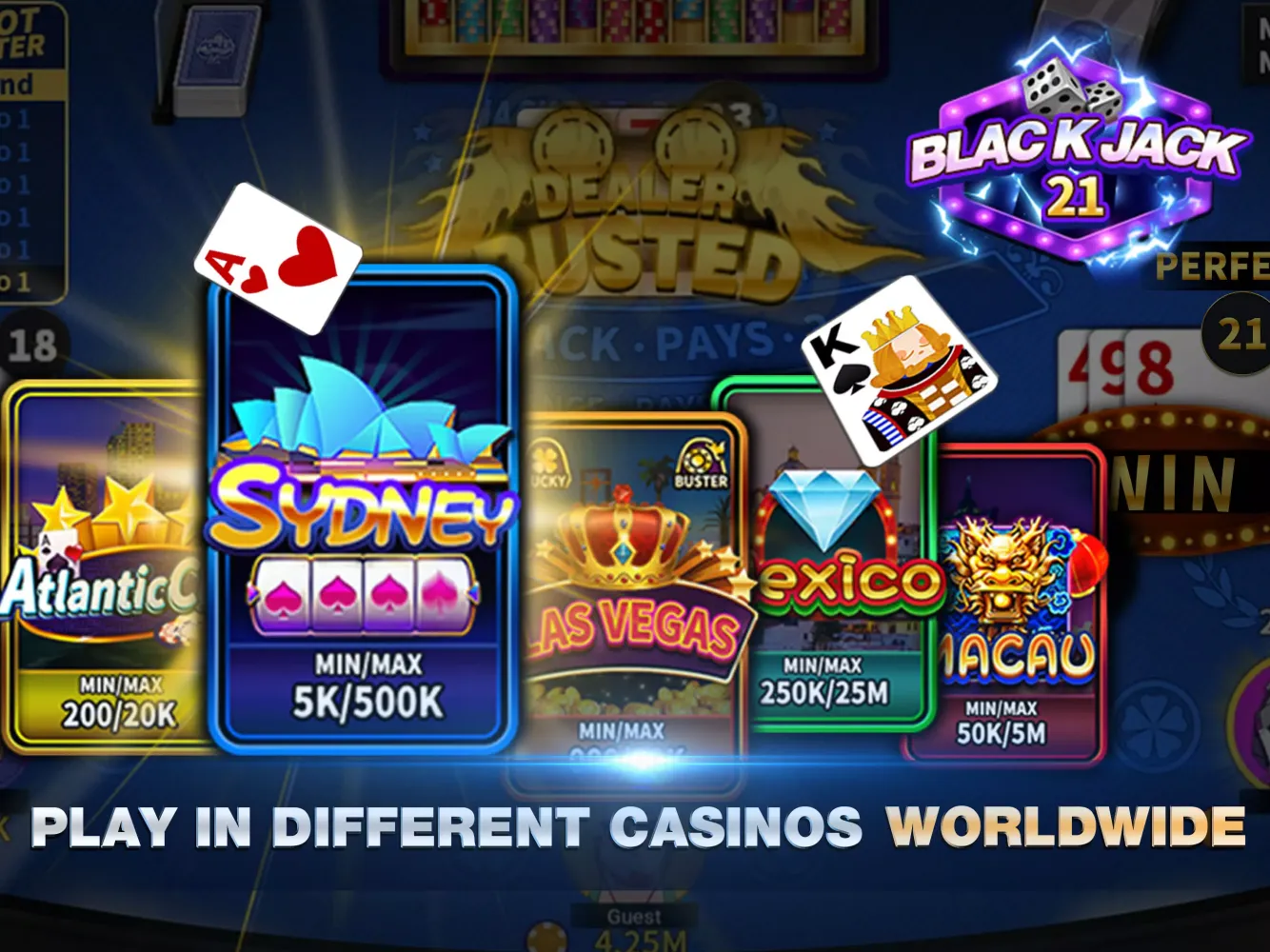 Blackjack 21 Online & Offline Screenshots
