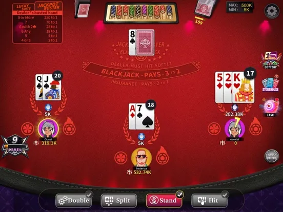 Blackjack 21 online card games iPad  سکرین شاٹس