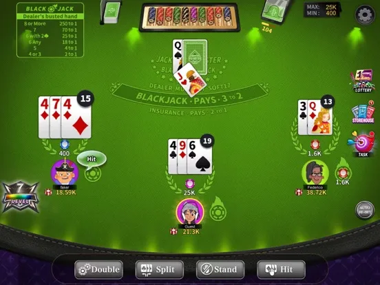 Blackjack 21 online card games iPad  سکرین شاٹس