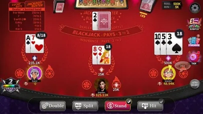 Blackjack 21 online card games سکرین شاٹس