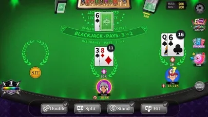 Blackjack 21 online card games سکرین شاٹس