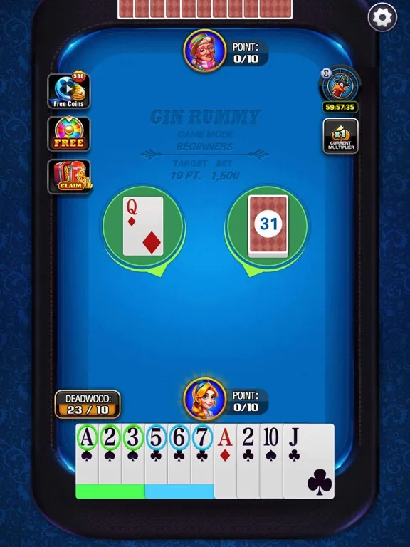 Capturas de tela do Gin Rummy - GinRummy iPad 