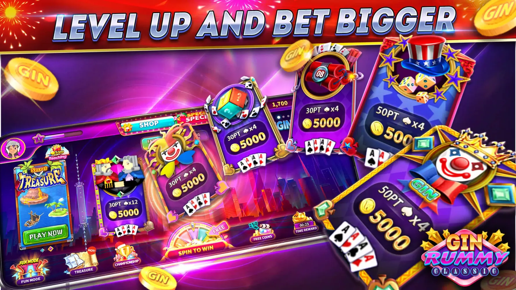 Gin Rummy Online & Offline Screenshots