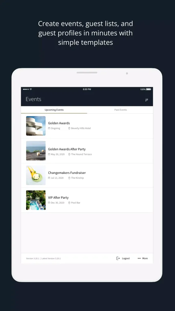 Capturas de tela do Event Check-In App l zkipster