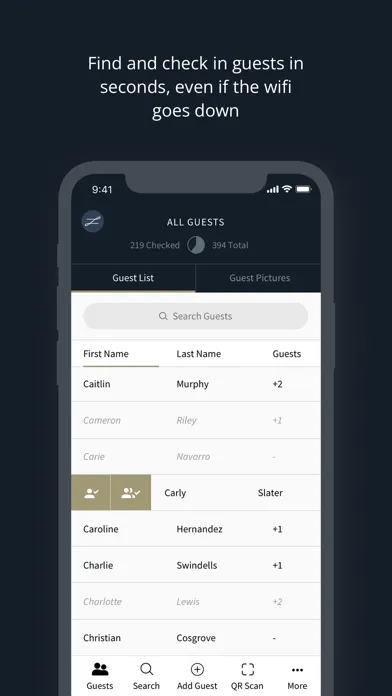 Guest List App | zkipster سکرین شاٹس