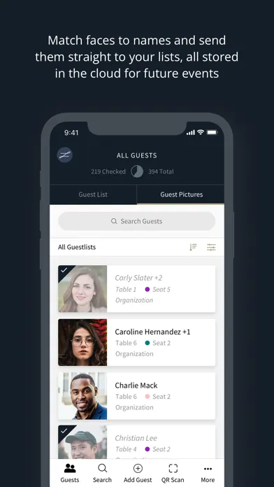 Guest List App | zkipster سکرین شاٹس