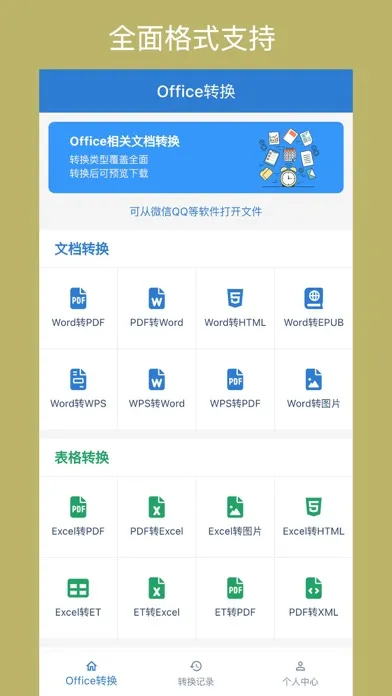 Скриншоты Office转换器